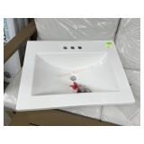 24x19 rectangular top mount sink basin