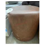 Round Threshold brown ottoman