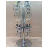 GLASS & CHROME REVOLVING LIQUOR DISPENSER (VODKA,