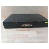 BLACK WOOD C ASE - AUTOHARP * BACK IS CRACKED*