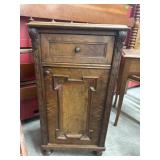 Ornate Marble inset cabinet 33x17x14