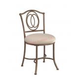 19.5ï¿½ Emerson vanity stool bronze/off white