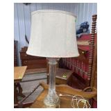 Geometric glass lamp with shade