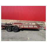 No title flat bed traielr with ramps 7x18