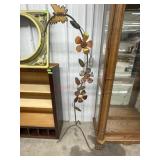 metal butterfly with flowers yard art