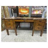 marble top style knee hole desk