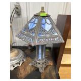 Blue lead glass lamp