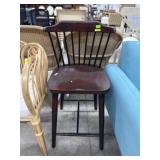 New Windsor back wood with metal back bar stool