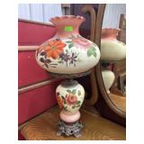 Gone with the wind lamp in peach plum and