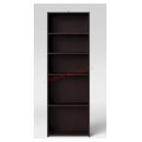 Room essentials 5 shelf bookcase espresso brown
