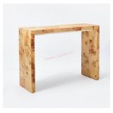 Ogden burled wood console table