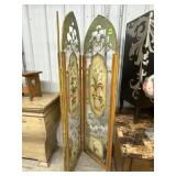 3 panel floral fireplace screen