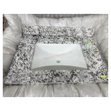 31ï¿½ top mount sink basin with backsplash bar