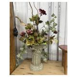 pedestal with floral arrangement