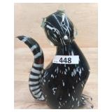 ART DECO CAT PAPERWEIGHT - BLACK AND WHITE