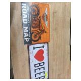 1 LOT - APPROX 7 ASSORTED METAL SIGNS - HARLEY