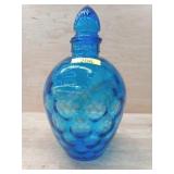 ROYAL BLUE REVERSED BUBBLE BOTTLE WITH SWIRLED