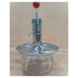 CRYSTAL AND CHROME LIQUOR DISPENSER