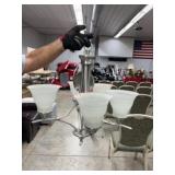 Silver hanging chandelier