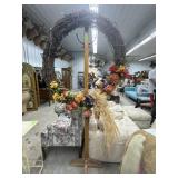 Oak Coat Rack with wreath