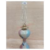 OIL LAMP - CERAMIC BOTTOM - MAUVE,BLUE, CREAM,