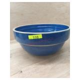 APPROX 11" DIAMETER BLUE CROCK BOWL