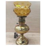 APPROX 17" H  ELECTRIFIED  BRASS BASE - GOLD