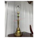 Brass look leaf style lamp no shade