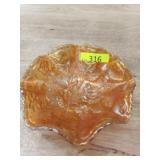 APPROX 5 1/2" DIAMETER CARNIVAL GLASS LIKE FINISH