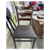 WOOD LADDER BACK METAL FOLDING CHAIR