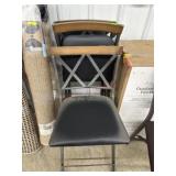 1 LOT - 3 - APPPROX 36" FOLDING BLACK METAL WITH