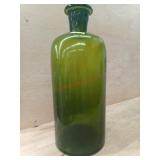 APPROX 20"  H X 8" DIAMETER  GREEN  BOTTLE W/