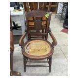 Cane bottom antique chair