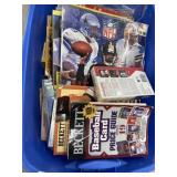 Large tub of sports books/magazines/misc.