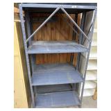 2- Light weight grey metal garage shelf units