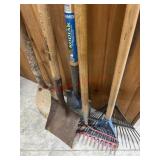 6- Garden rakes and shovels