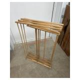 Wood folding drying rack