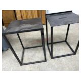 2 Black metal stands