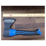 Blue and black handle hatchet