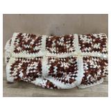 Tan and brown afghan