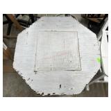 White painted octagon wood table