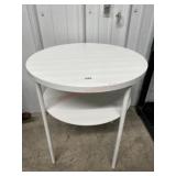White metal leg decorator table