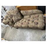 Tan and brown fainting couch