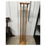 Wood and metal CD storage tower