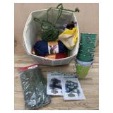 Misc Crafting Supplies (fabric tote ripped)