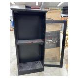 Black decorator cabinet needs door put back on