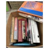 Box of business books