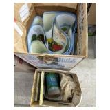 Old kid pool, box of wood bug models