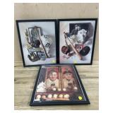 4x MLB Framed Pictures