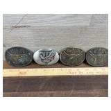 4 x Belt Buckles - 1 Winston Buckle, 3 Marlboro